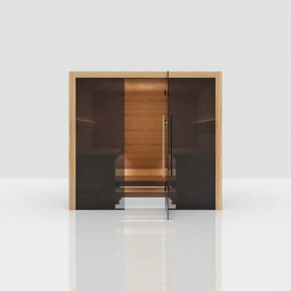 Traditional 220 indoor sauna in Scandi finish